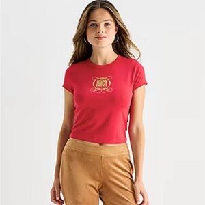Juicy Couture Vibrant Red Tee with Black Logo